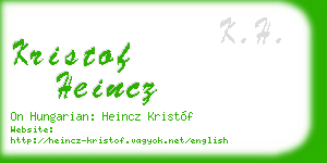 kristof heincz business card